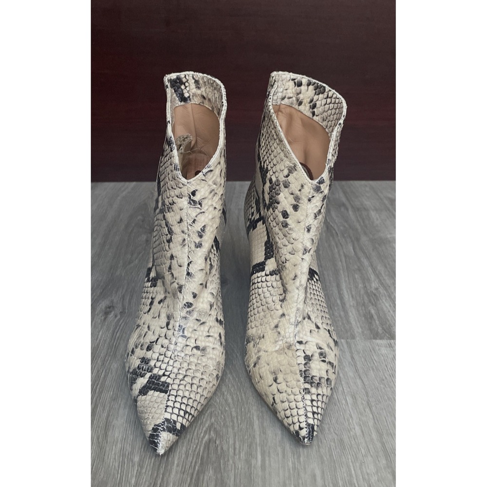Women's Snakeskin Leather Contigo Milano Boots Size 7 /EU38‎ Italy